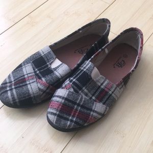 Plaid slip on